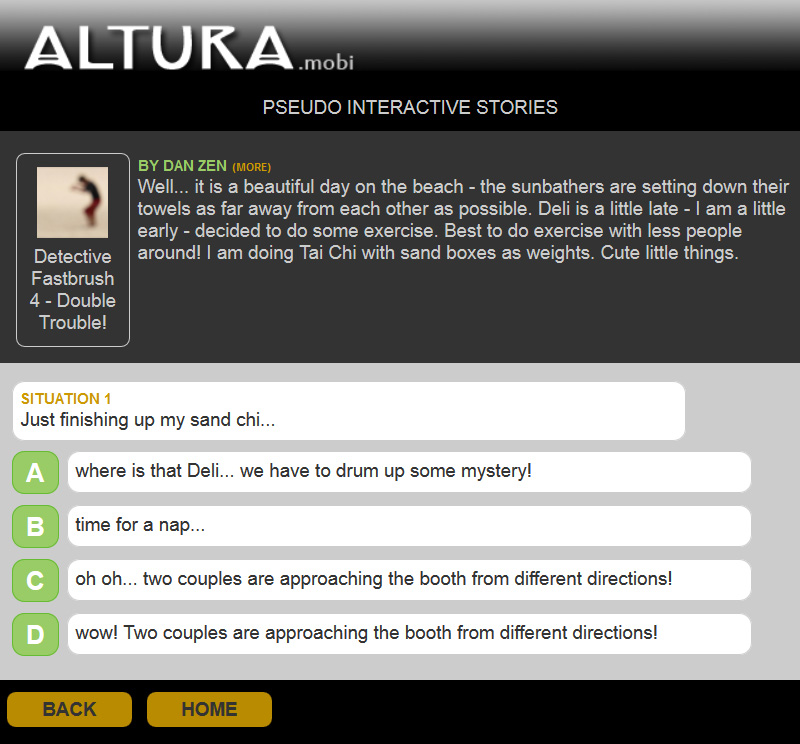 Dan Zen Altura - pseudo interactive stories